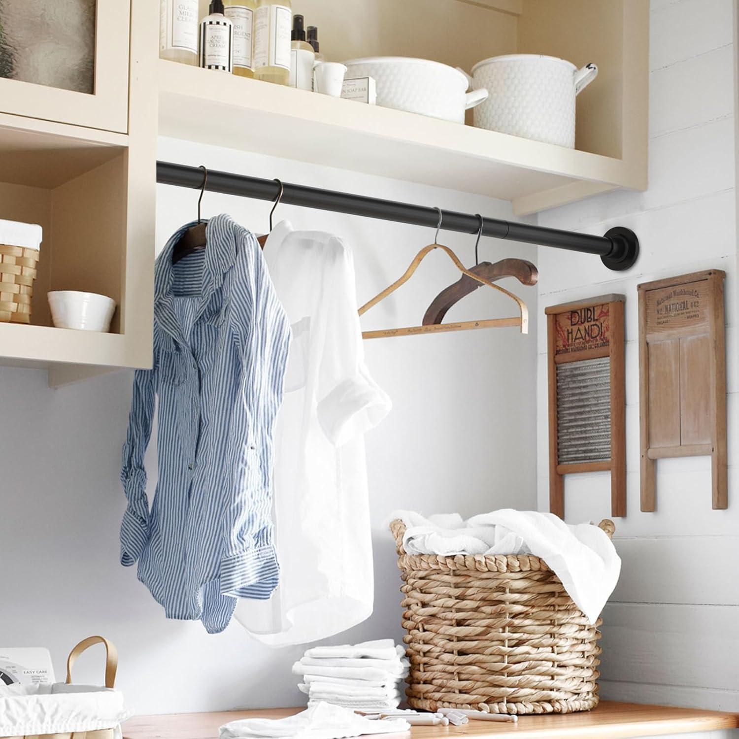 The Shower Curtain Rod, Adjustable 32-89 Inch Spring Tension Shower Rods.