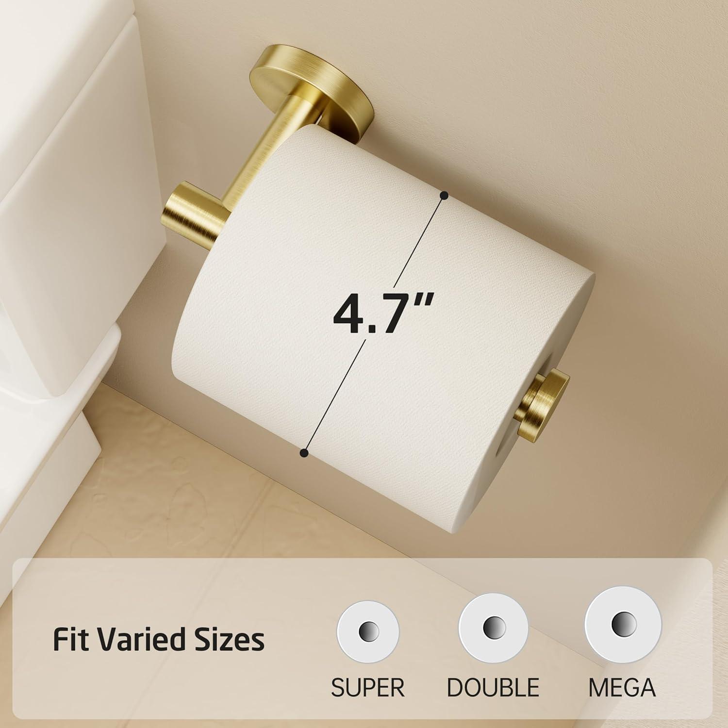 KES Bathroom Toilet Paper Holder Brushed Brass Wall Mount Toilet Roll Holder SUS304 Stainless Steel, A2175S12-BZ 1