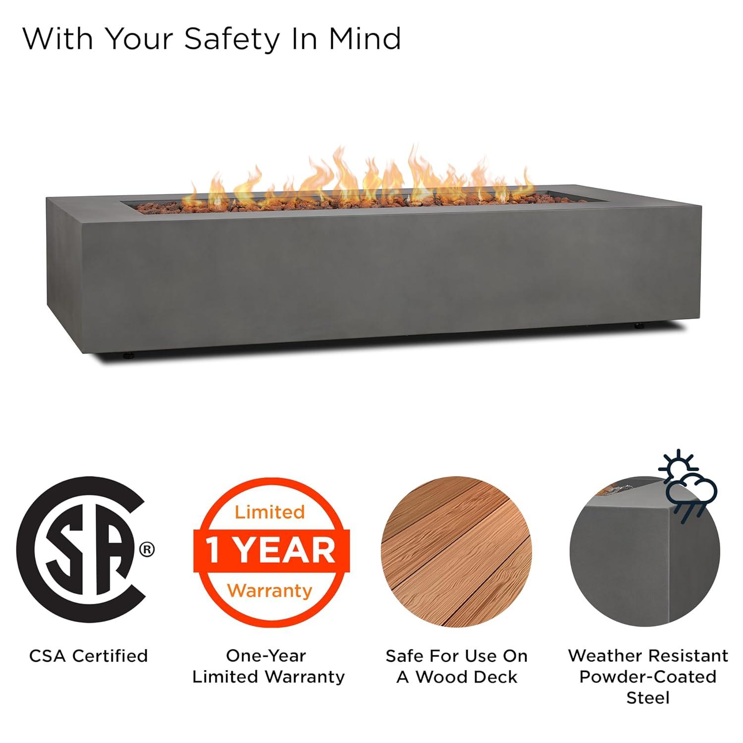 AEGEAN Propane / Natural Gas Outdoor Fire Pit Table