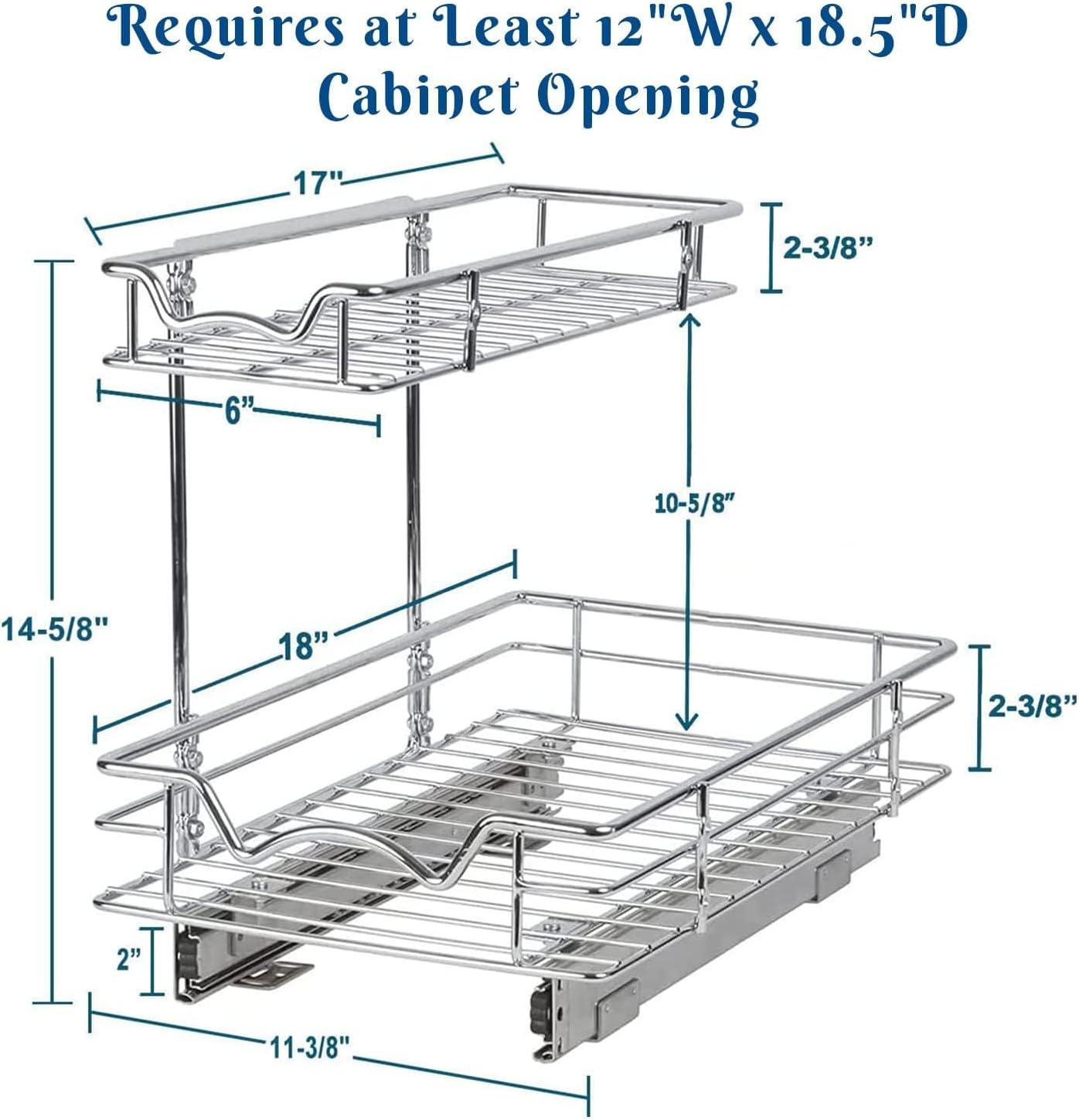 Chrome Heavy Duty 2-Tier Under Sink Organizer