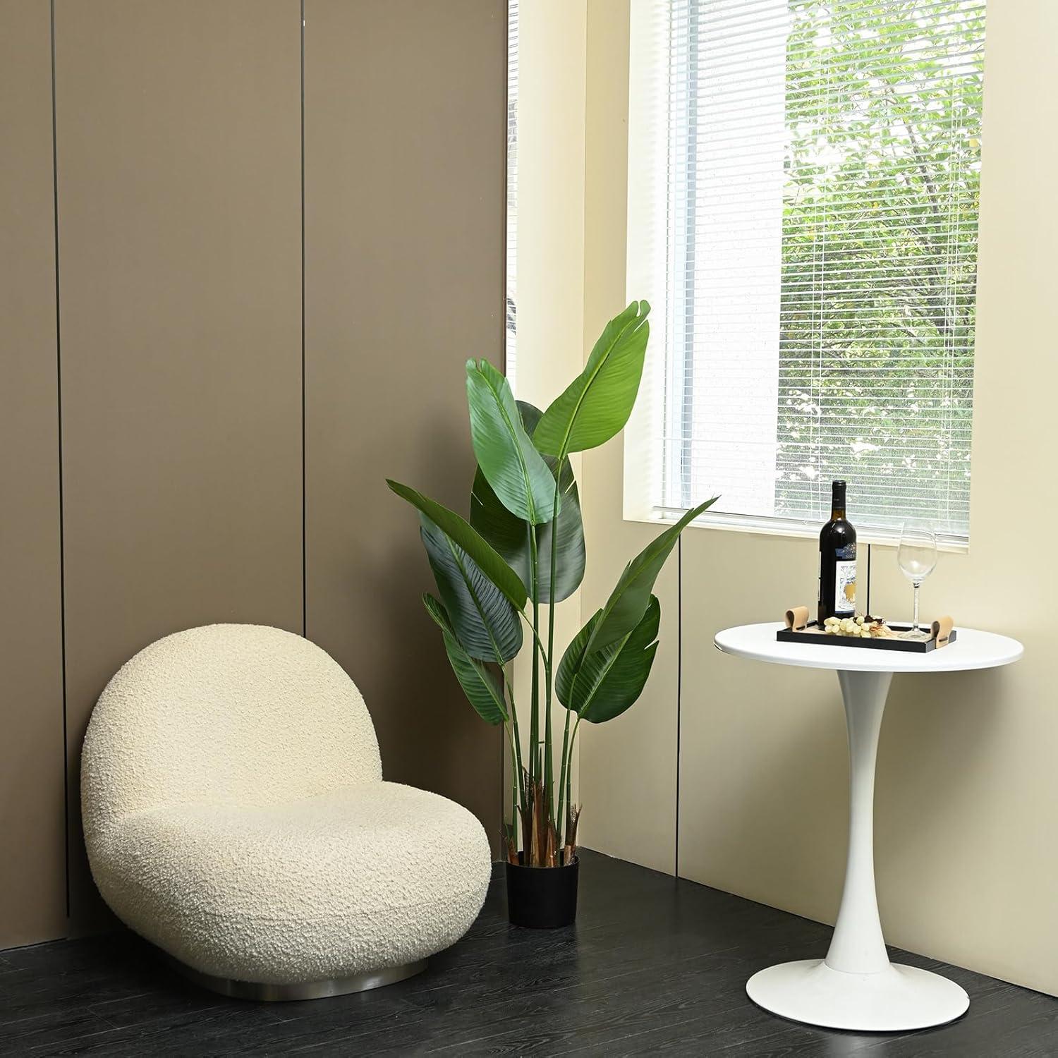 Artificial Bird of Paradise Plant,5 FT Fake Banana Leaves Plants Faux Tropical Palm Tree Floor Plant Potted, Artificial Tree for Home Office Living Room Decor Indoor Perfect Housewarming Gift.