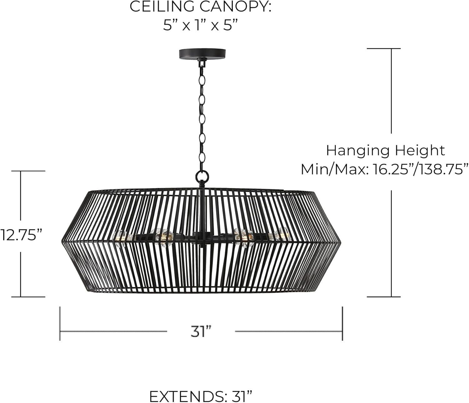 Capital Lighting Kaiya 6 - Light Dimmable Cage Chandelier