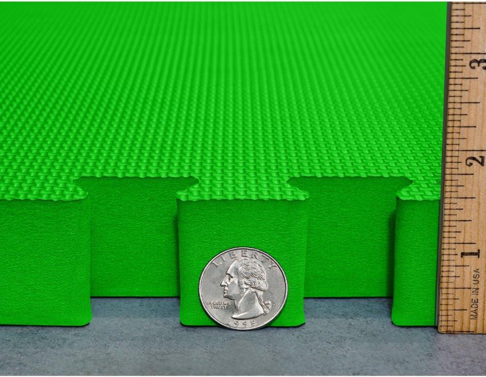 Meister X-THICK 1.5" Interlocking EVA Foam Mats - 2X Cushion for Wrestling, MMA Takedowns & Gymnastics - 2'x2' Tiles - Black - 36 Tiles (144 Sqft)