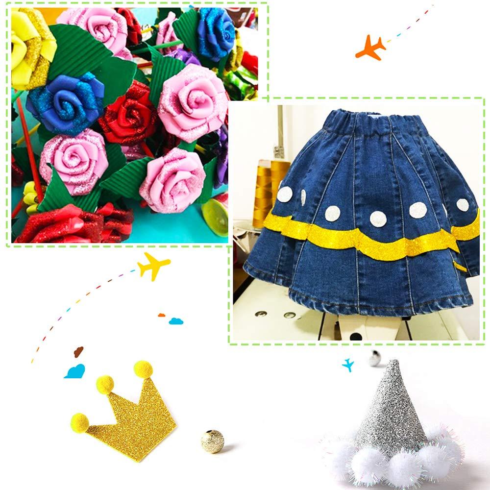 30PCS Glitter EVA Foam Sheets 8x12 Inch,2mm Thick Craft Foam Sheet for Children's Craft Activities DIY Cutters,Arts