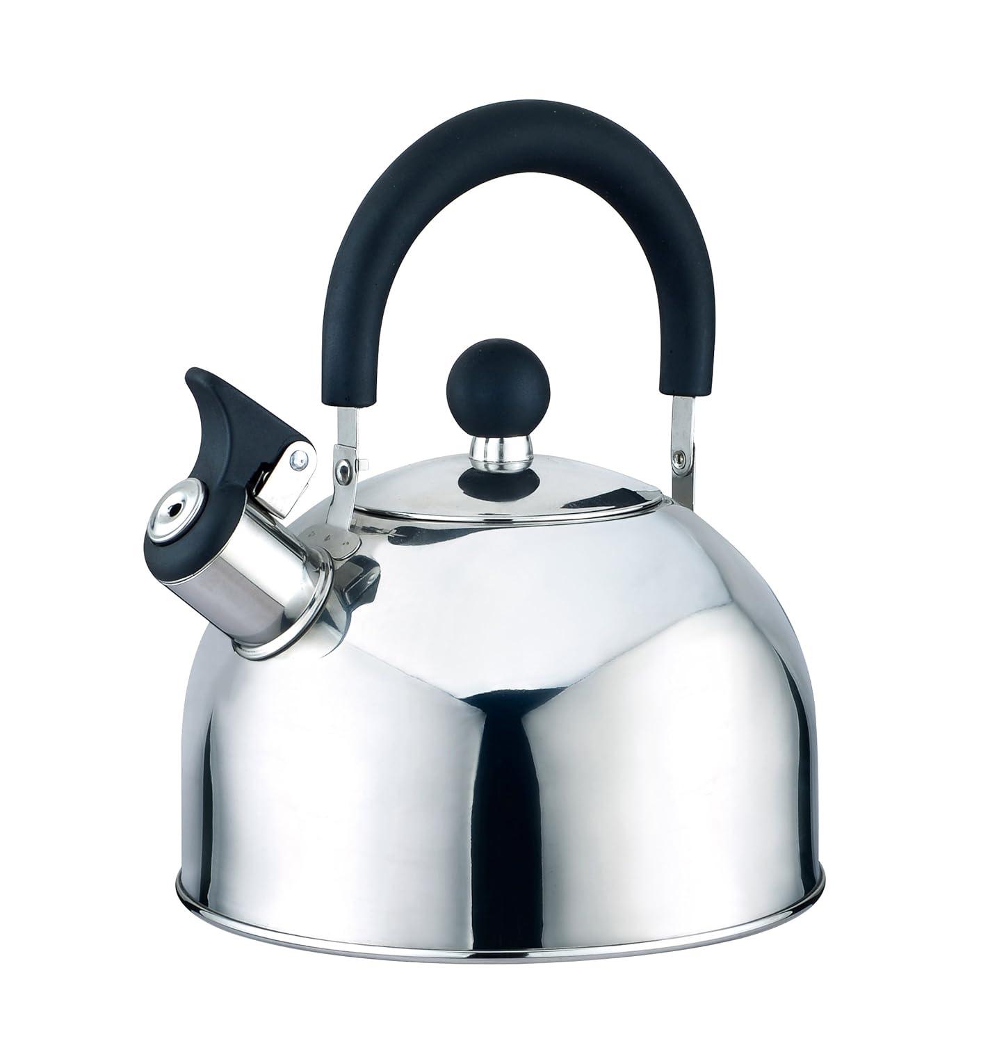 J&V TEXTILES Stainless Steel Whistling Tea Kettle, 2.5-Quart