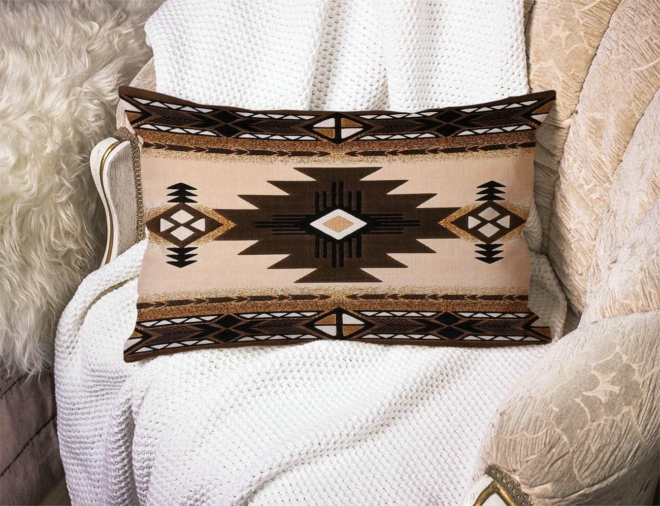 Southwest Aztec Cotton Lumbar Throw Pillow Cover