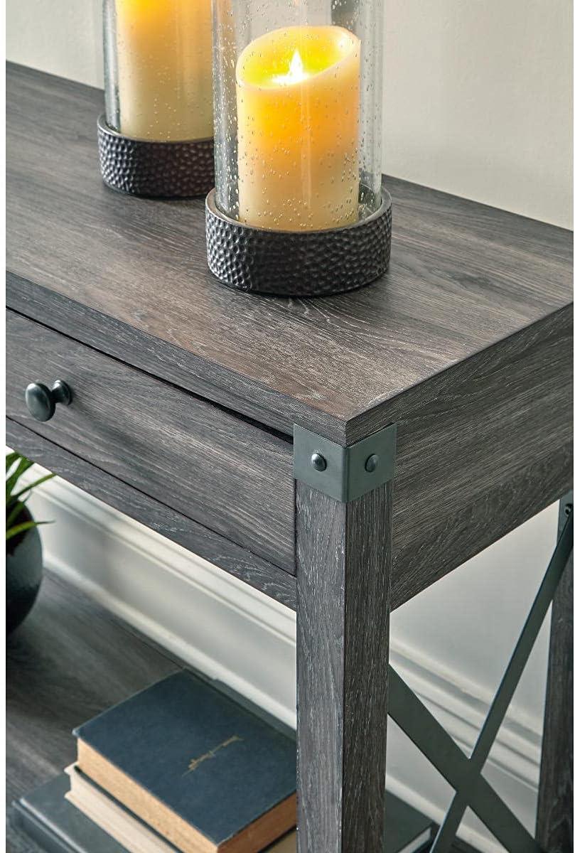 Bayflynn Console Sofa Table White - Signature Design by Ashley: Modern Farmhouse Style, Open Shelf Storage