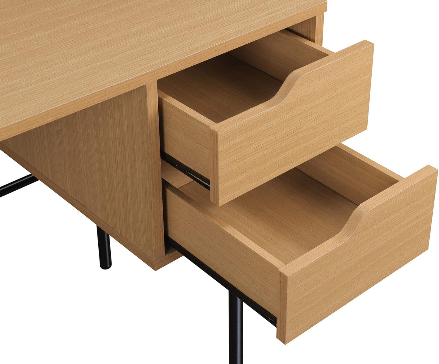 OSP Designs Metal Base Writing Desk