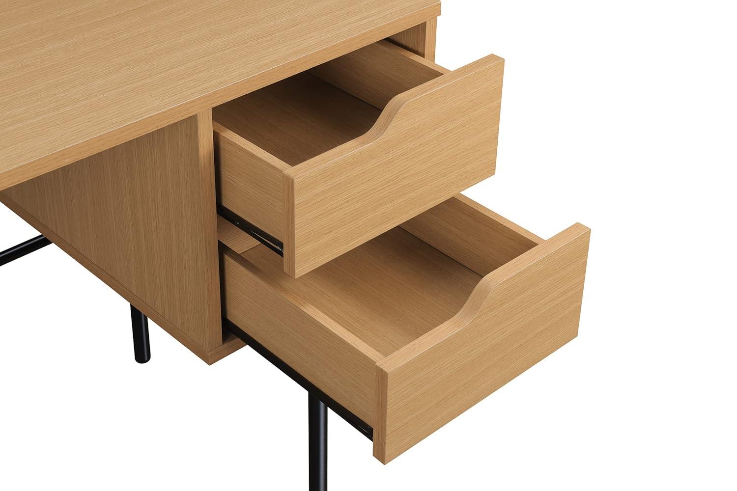 OSP Designs Metal Base Writing Desk