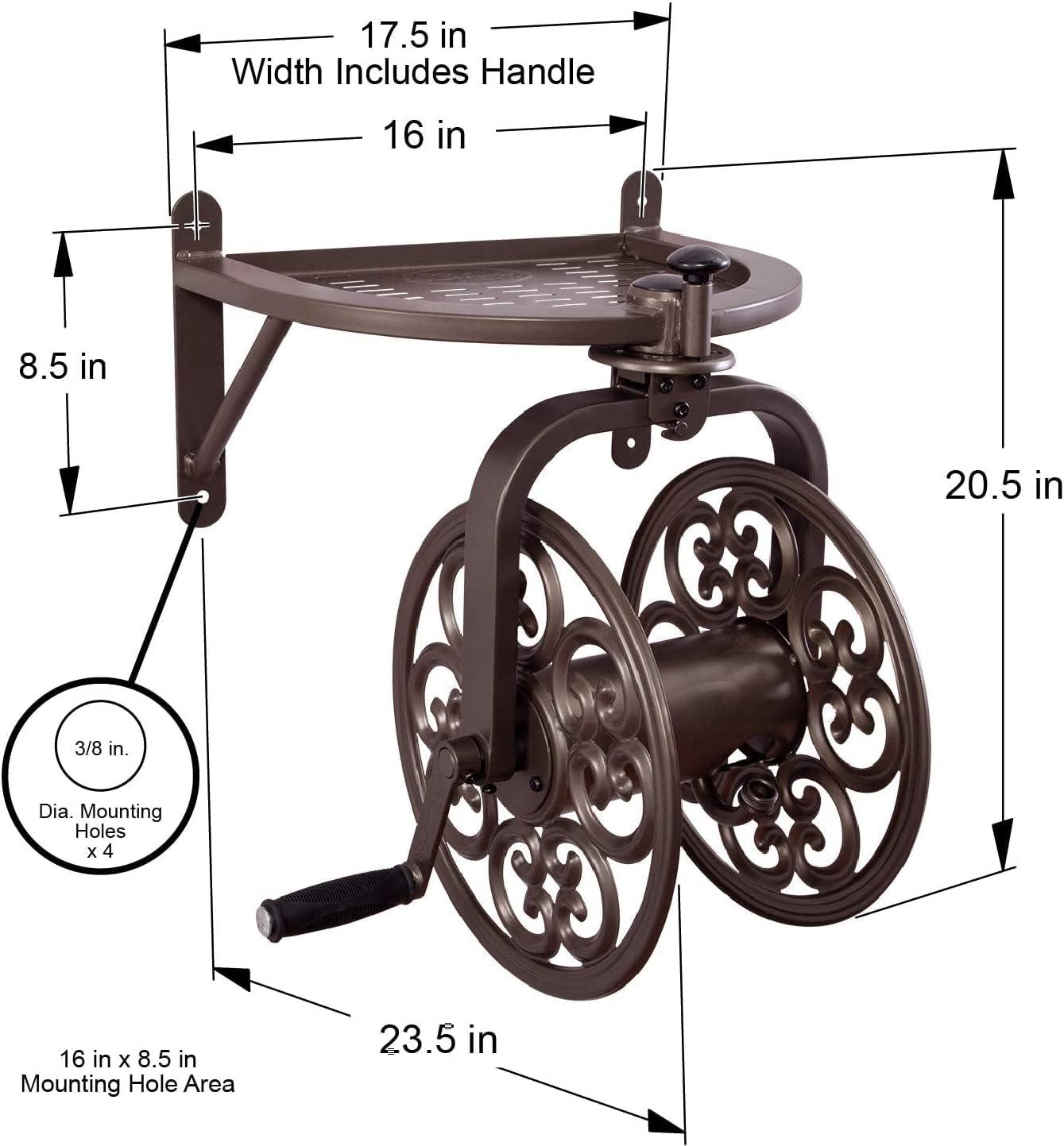 Liberty Garden Steel Wall Hose Reel