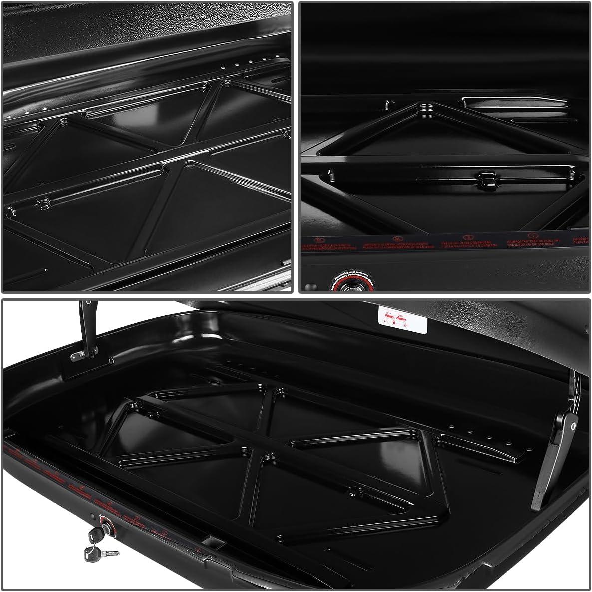 DNA Motoring Lightweight Waterproof Automotive Cargo Boxes, Black, 53" x 34" x 15"