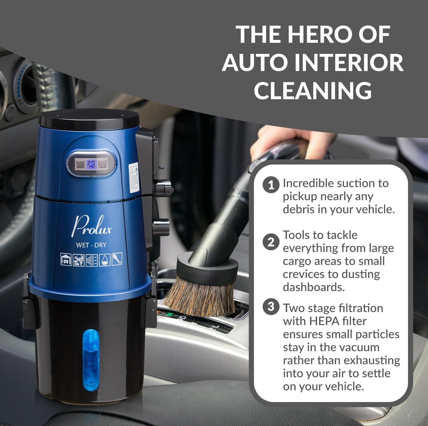 Prolux Professional Shop Wall Mounted Garage Vac Wet Dry Pick Up