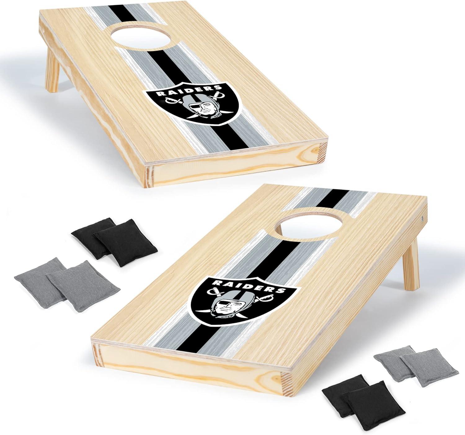 NFL Las Vegas Raiders 1'x2' Wood Cornhole Set