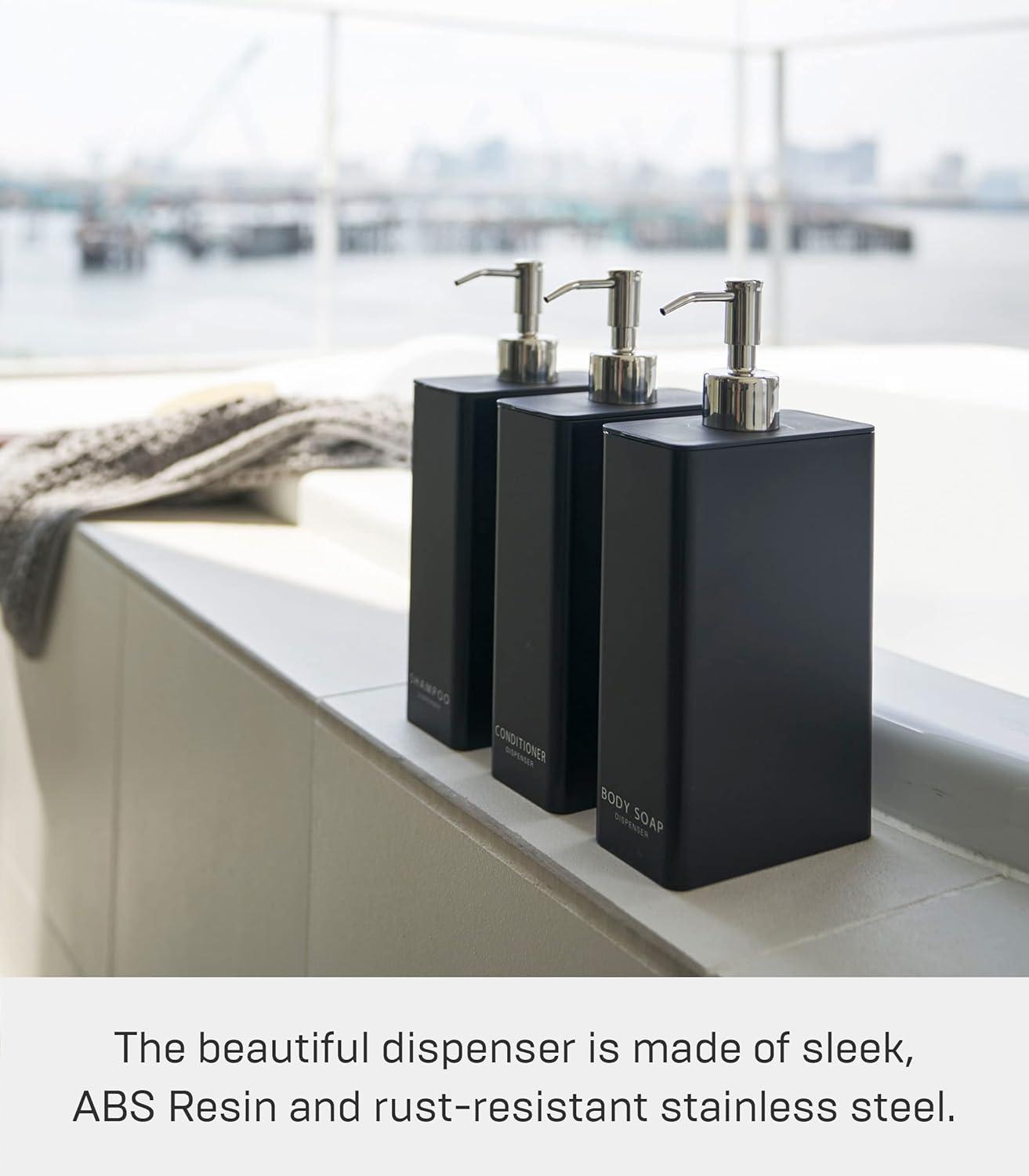 Yamazaki Home Yamazaki Home Dispenser, Contemporary Bottle Pump For Shower, 24 fluid oz., 700 ml