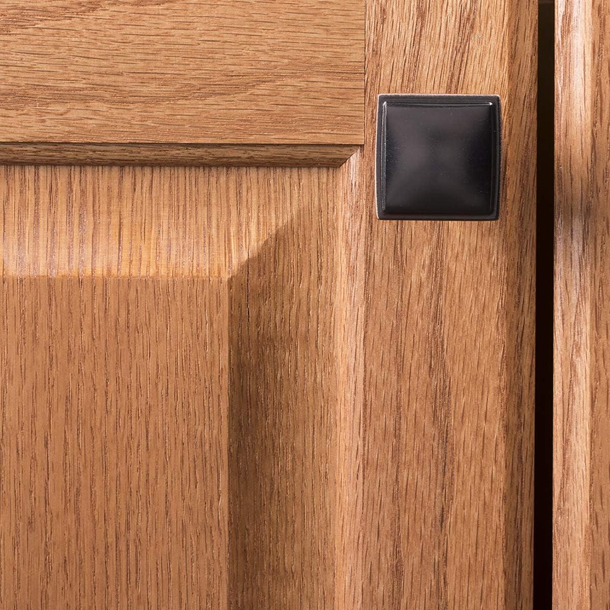 Oil Rubbed Bronze Square Cabinet Knob with Mounting Hardware