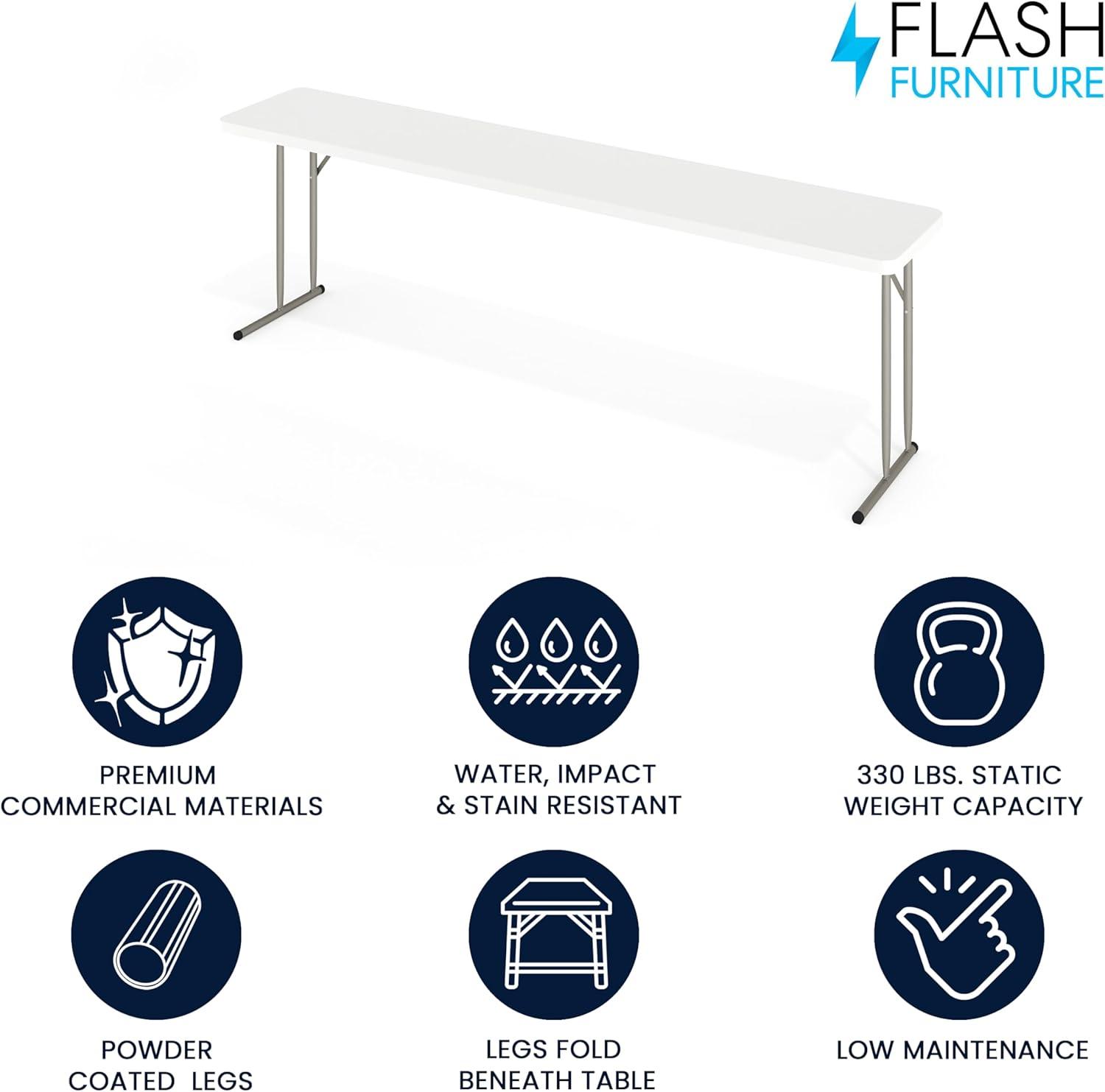 Noah Rectangular Plastic Folding Training and Event Table