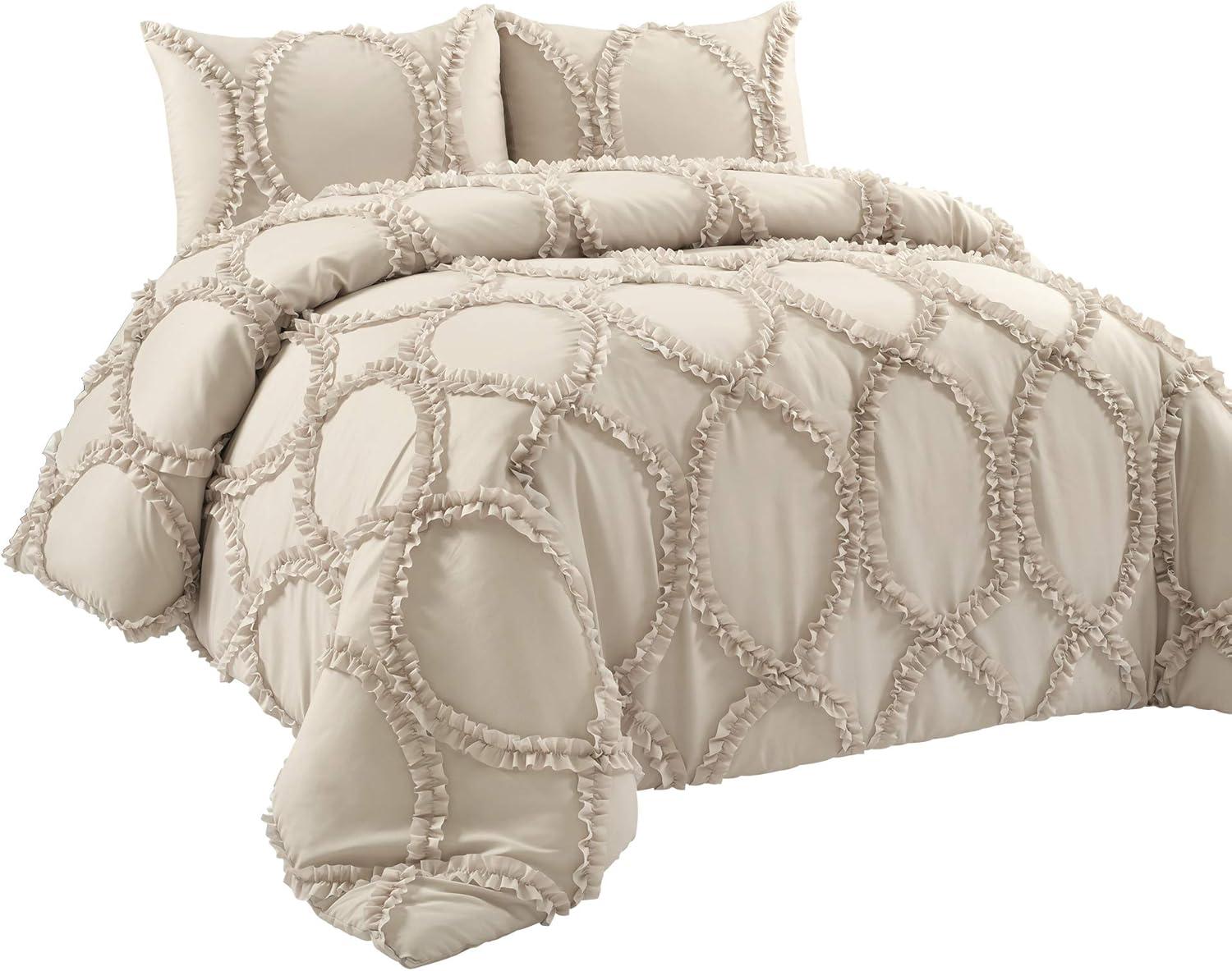 Reyna Microfiber Traditional 3 Piece Comforter Set
