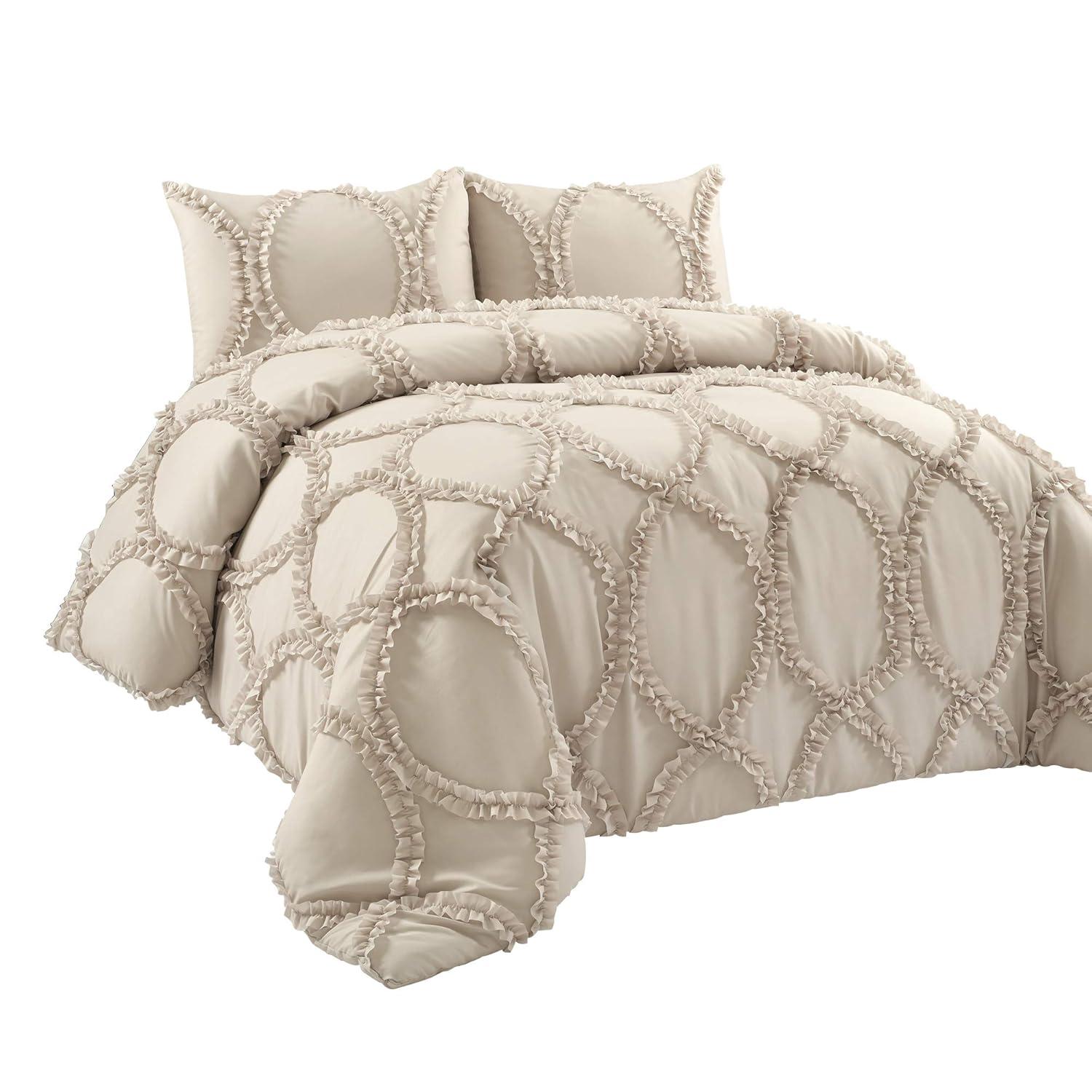 Reyna Microfiber Traditional 3 Piece Comforter Set