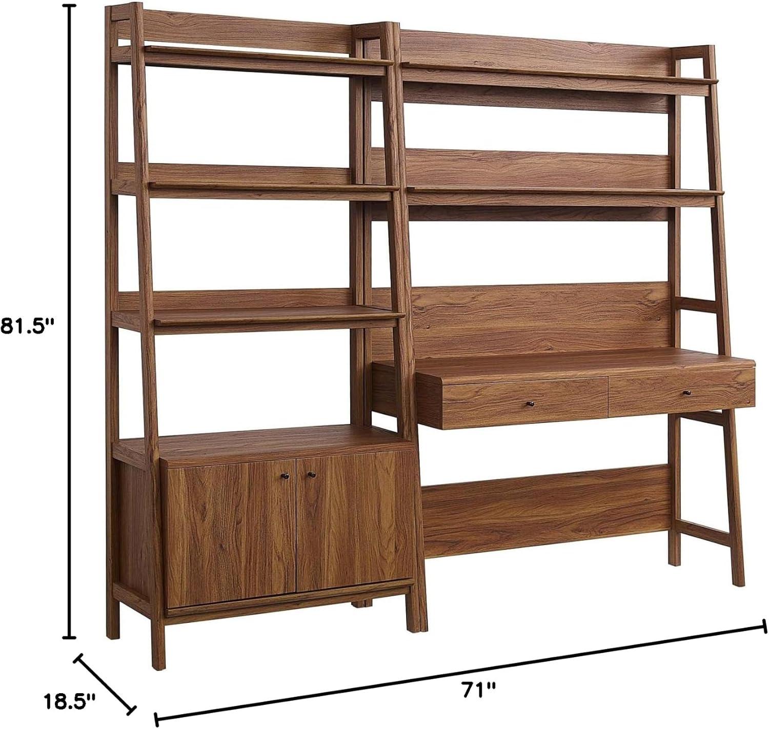 Modway Modway Bixby 2-Piece Wood Office Desk and Bookshelf