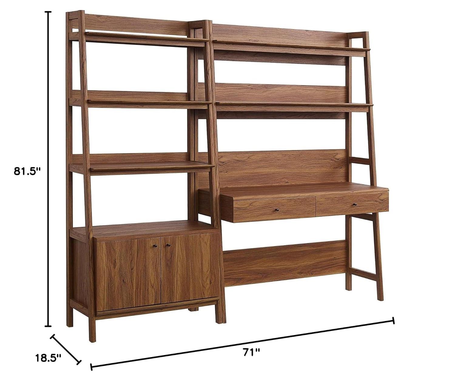 Modway Modway Bixby 2-Piece Wood Office Desk and Bookshelf