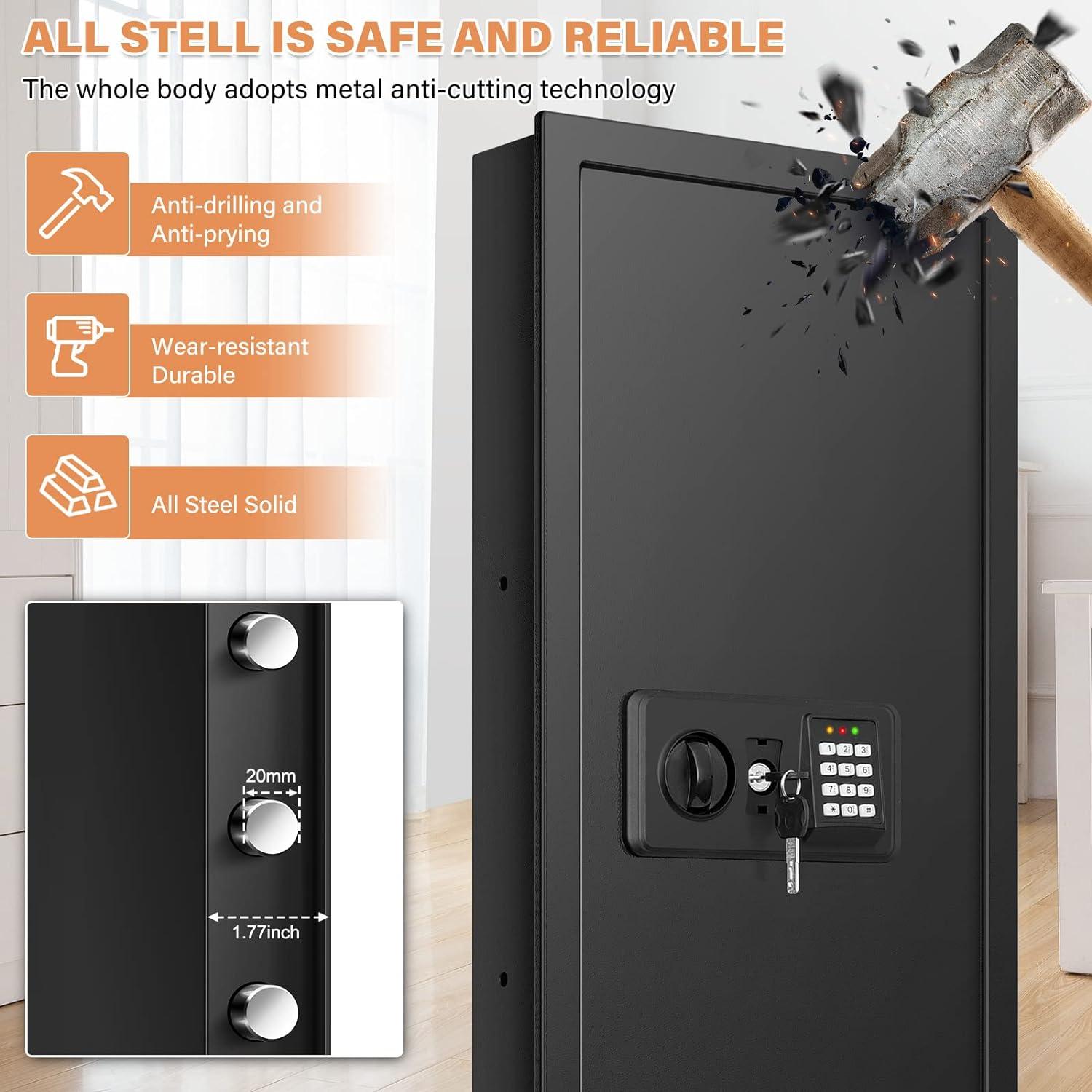 KJETHKEY 43.3" Tall Fireproof Wall Safes