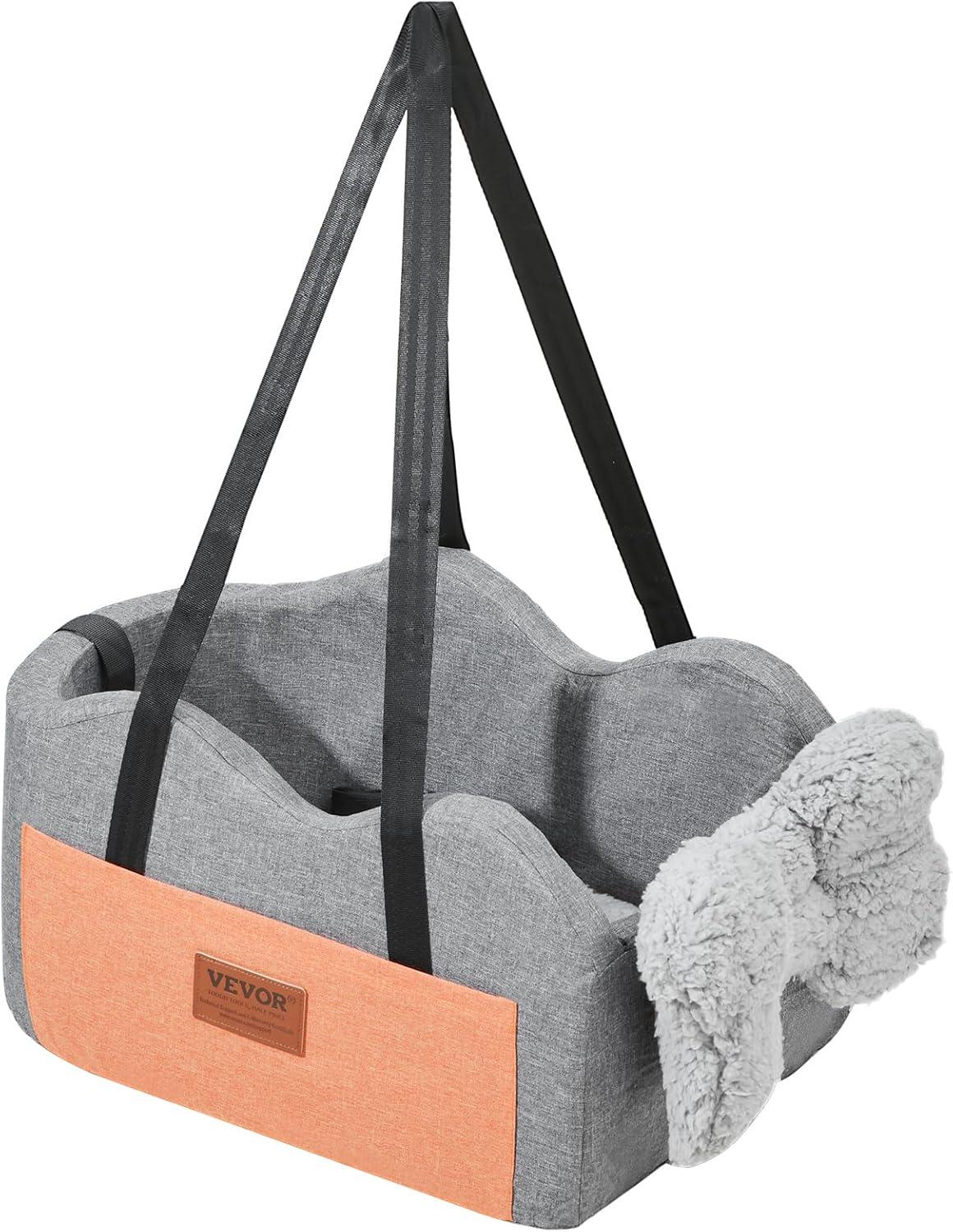 Dark Gray Oxford Fabric Dog Car Booster Seat