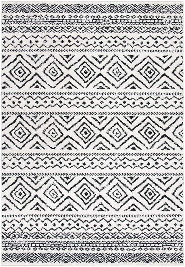 Tulum TUL267 Power Loomed Area Rug - Ivory/Black - 8'x10' - Safavieh.