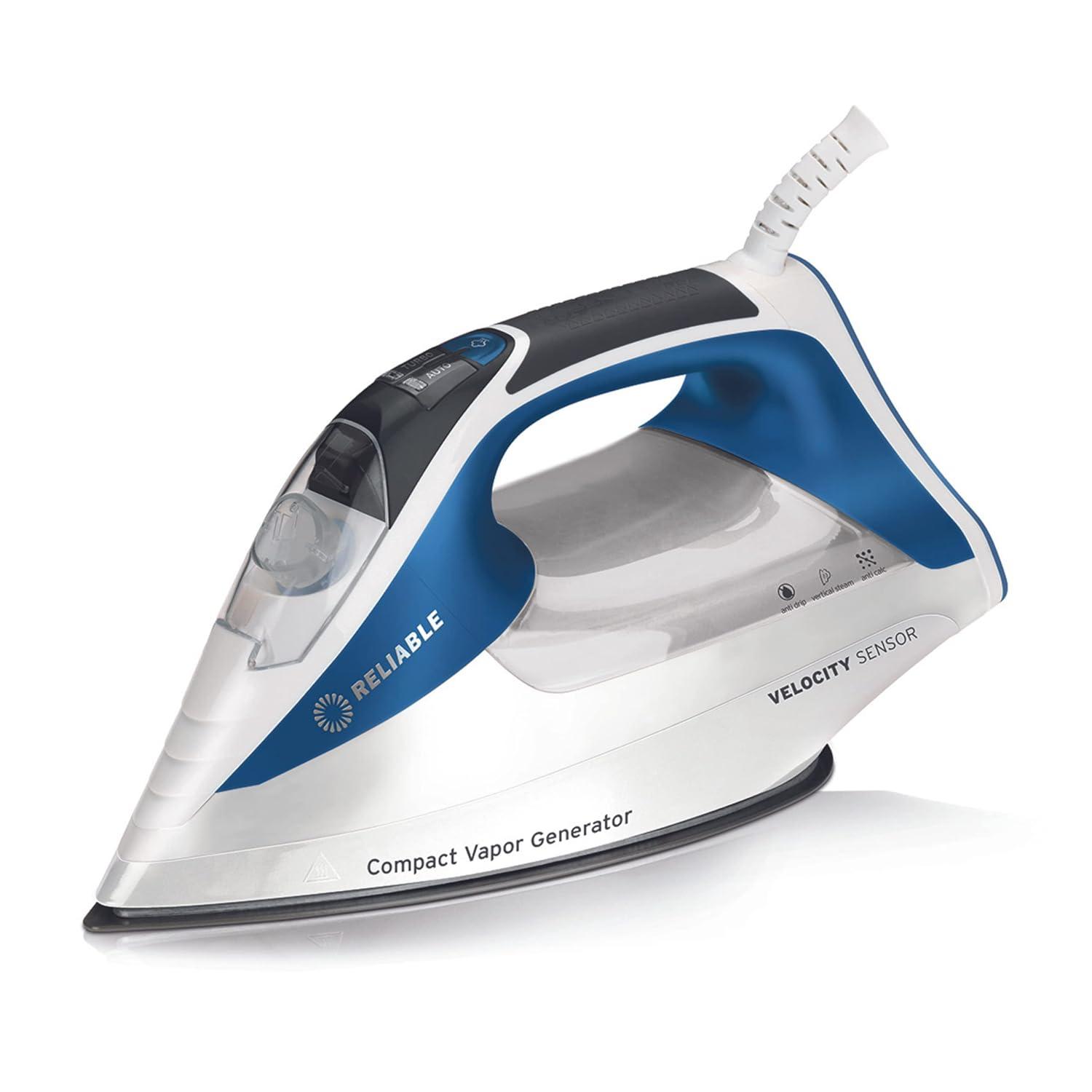 Reliable Corporation Reliable Velocity 1800W Home Steam Iron - Compact Vapor Generator Iron with Anodized Aluminum
