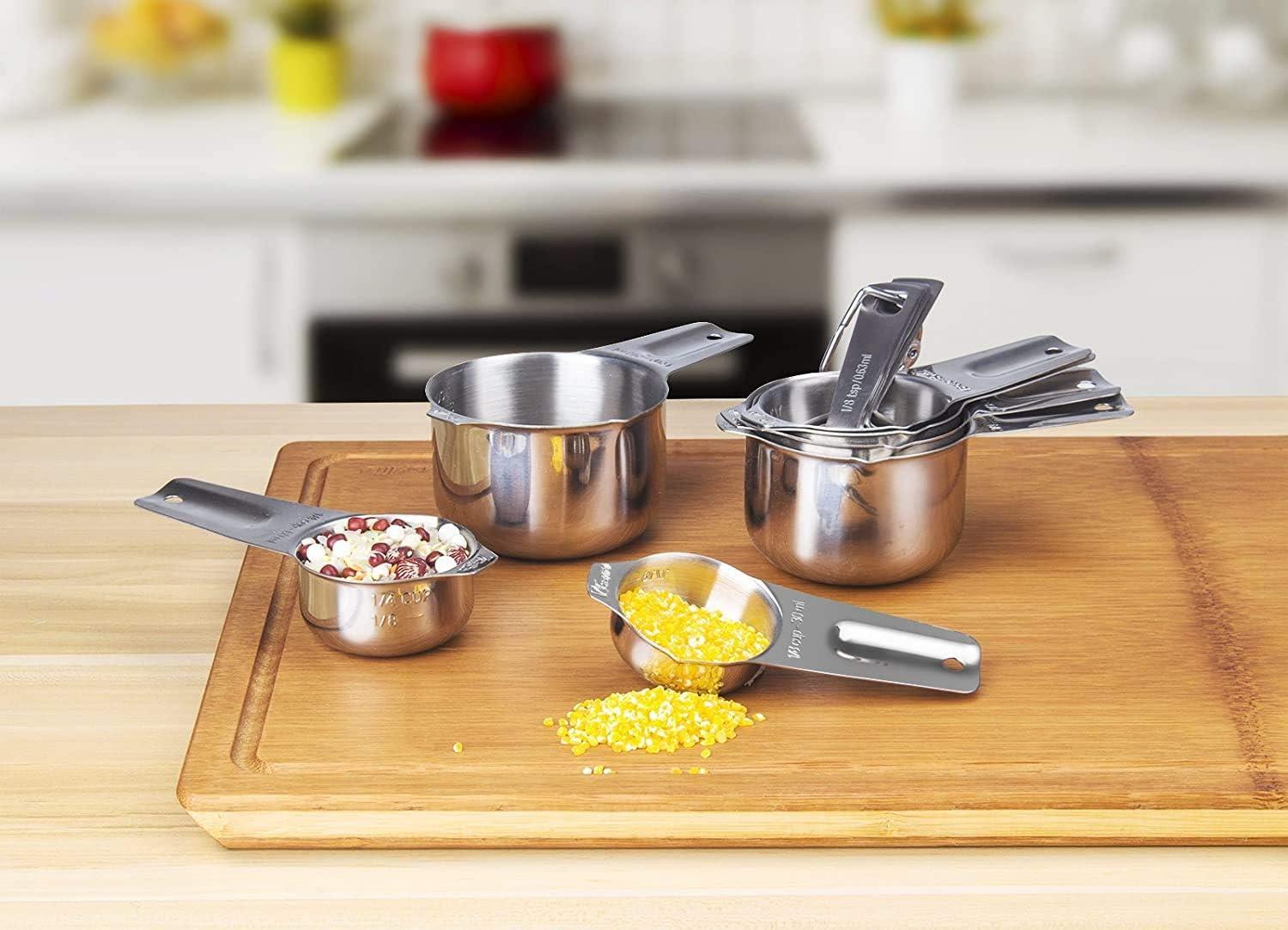 Stainless Steel Metric Measuring Cup and Spoon Set