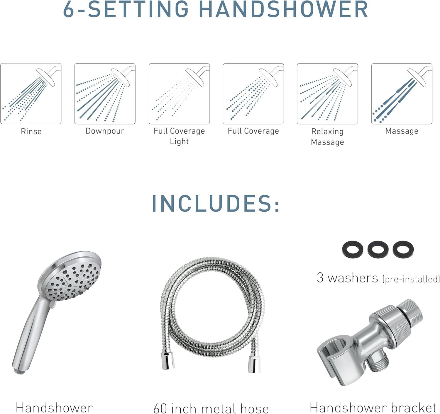 Attune 5-Function Handheld Shower Head