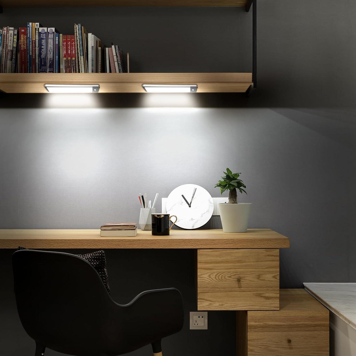 LEPOTEC 2022 30 LED Under Counter Closet Lighting, Pantry Light, LED Motion Sensor Cabinet Light Battery Powered Operated Light 2500mah Rechargeable Wireless Motion Sensor Closet Light