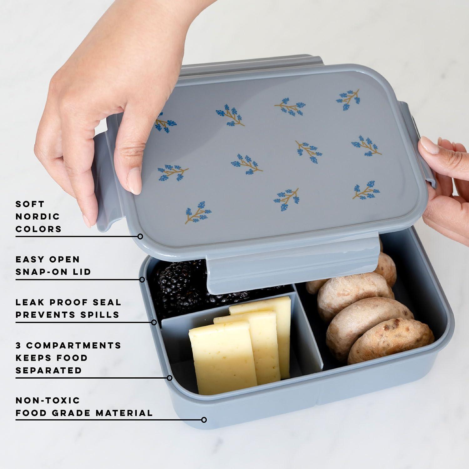 3 Sprouts Recycled Plastic Bento Box - Blueberry Blue