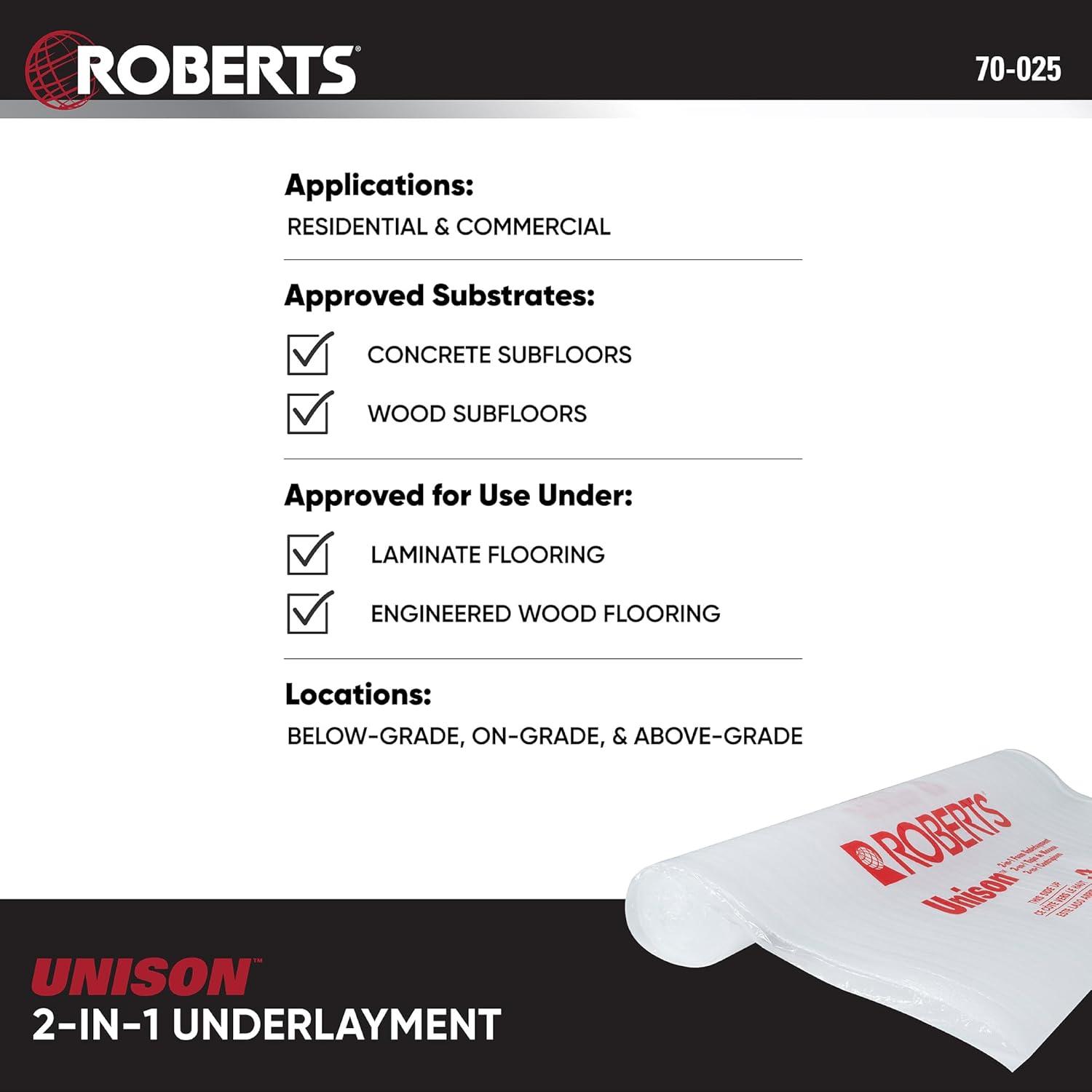 Roberts Unison 3/32" Polyethylene Foam Underlayment