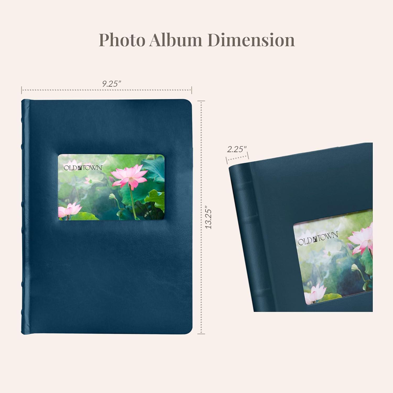 QUALITY FLOORING INC. 2-Pack Bonded Leather Photo Albums, Photo Album 5X7 & 4X6 Slots