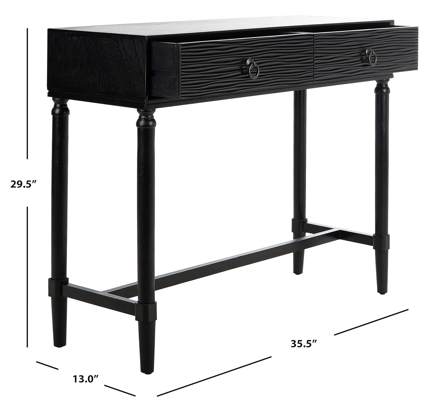 Aliyah 2 Drawer Console Table - CNS5729A - Black - Safavieh