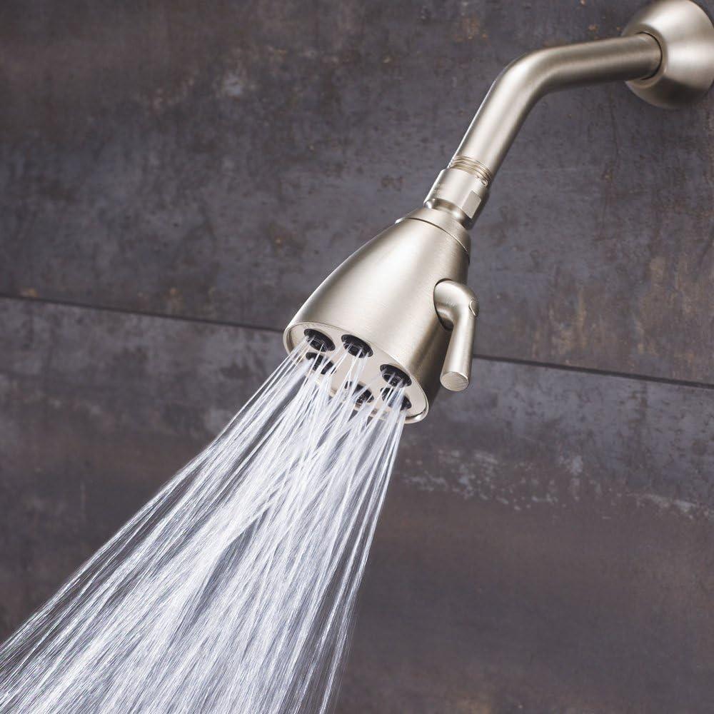 Brushed Nickel Adjustable High Pressure Wall Mounted Shower Head