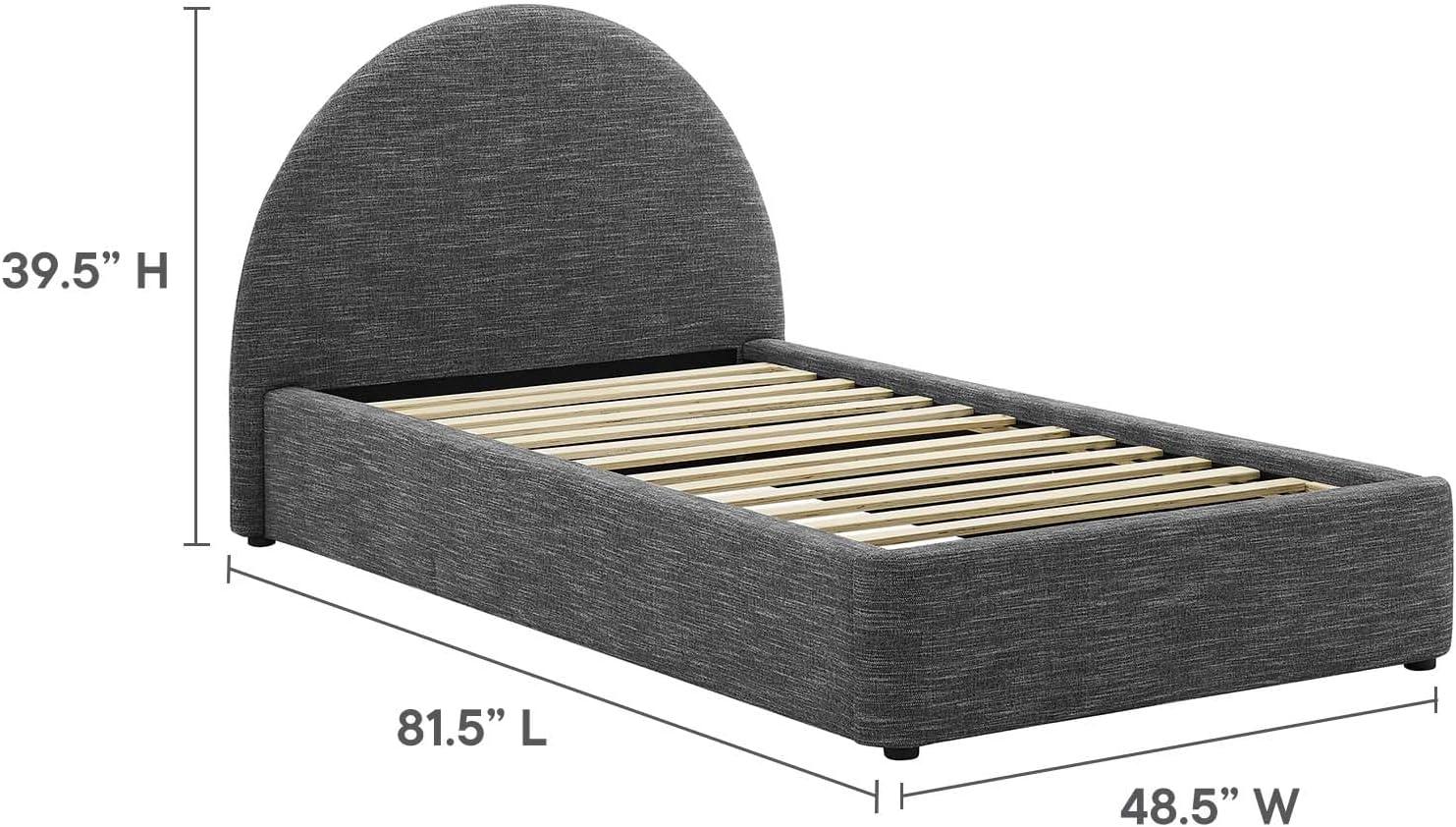 Resort Performance Velvet Arched Round Platform Bed