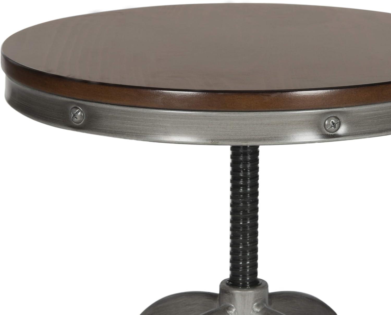 Wildomar Swivel Stool - FOX6226 - Burnt Oak/Iron - Safavieh Couture