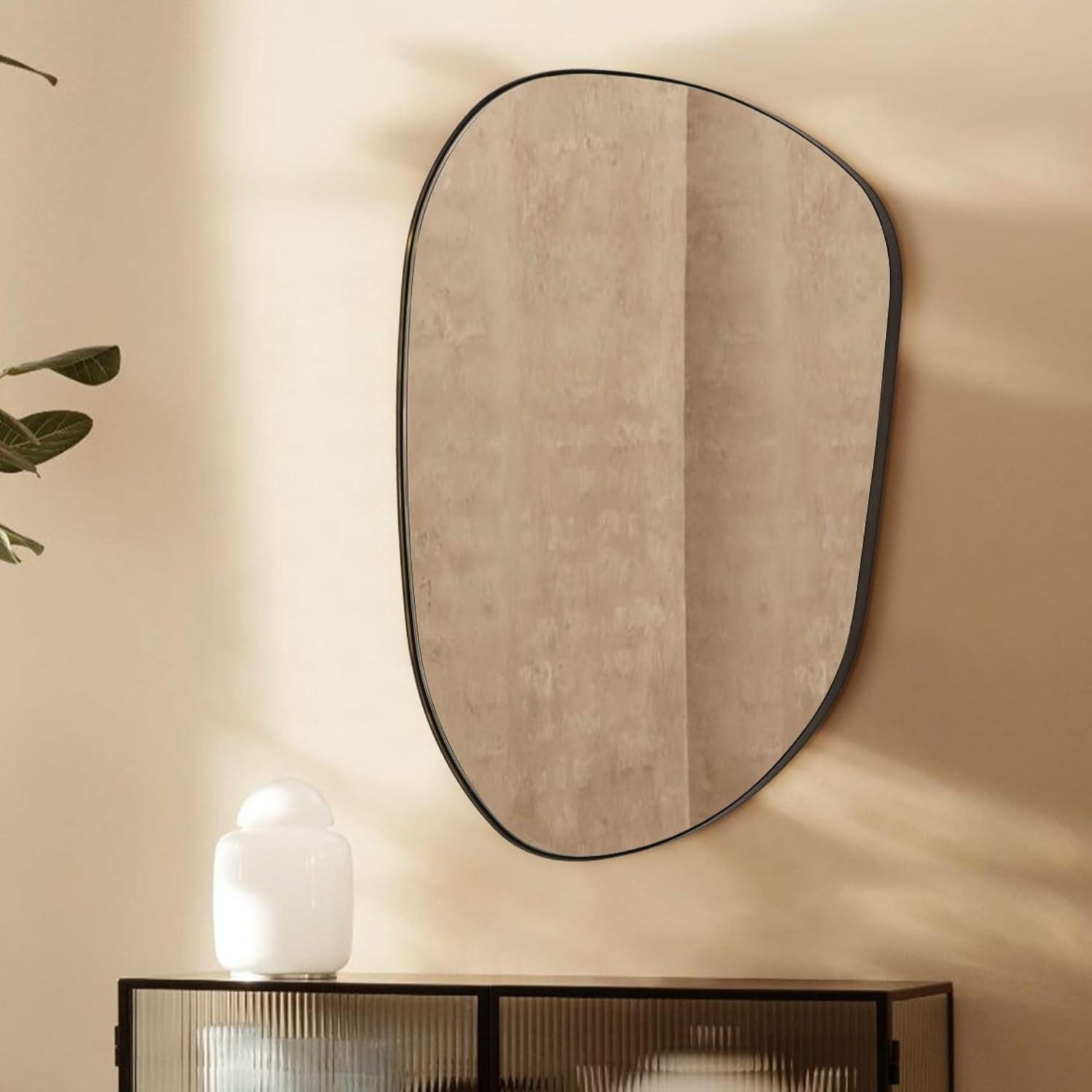 36'' Oil Rubbed Bronze Asymmetrical Metal Framed Mirror