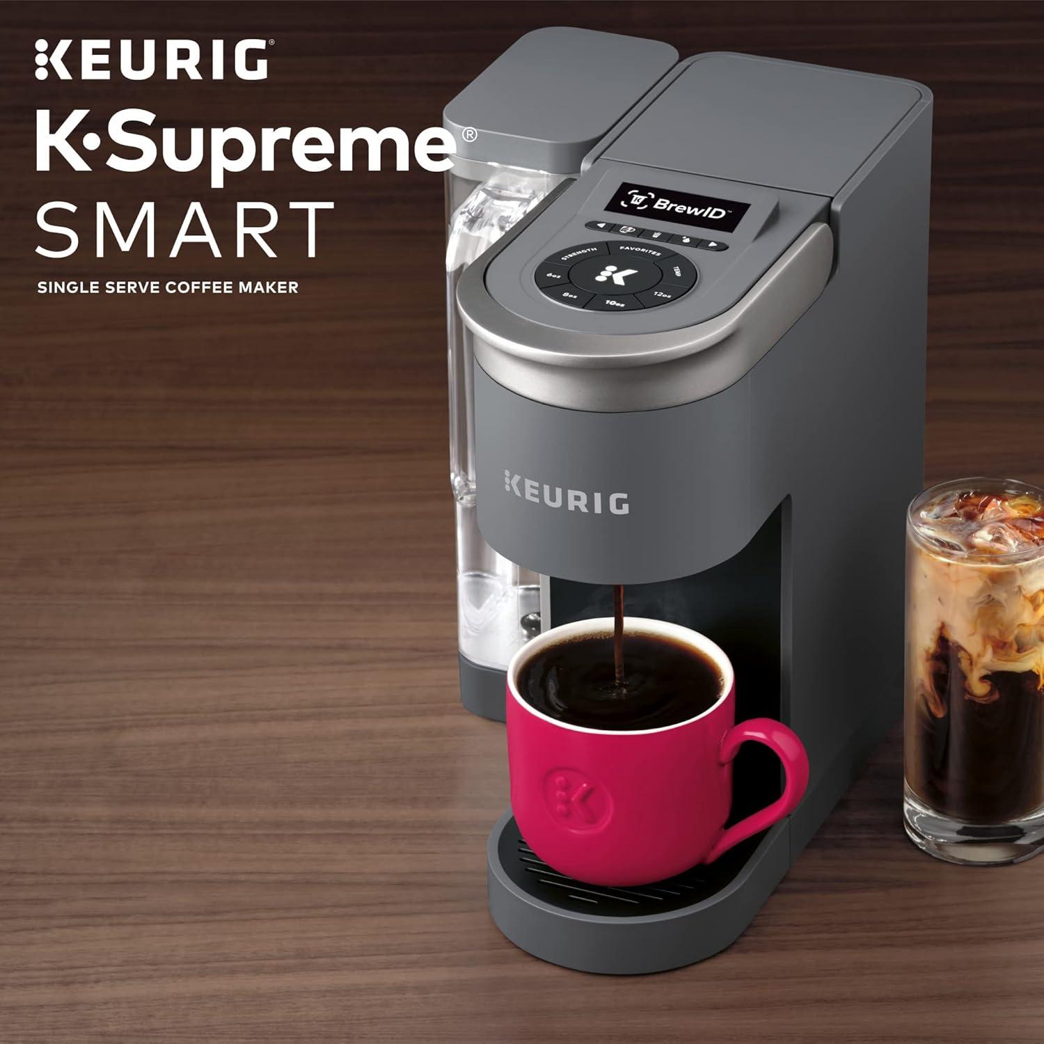 Keurig K-Supreme SMART Coffee Maker, Multistream Technology, Brews 6-12Oz Cup Sizes