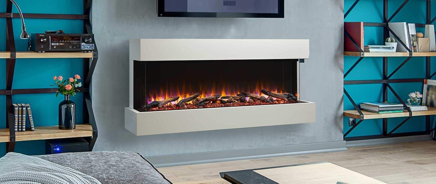 SimpliFire SF-SCT55-MANTEL Floating Mantel Kit for Scion 55, Primed MDF; for Wall Mount Applications (Includes Wall Mount Bracket) (SF-SCT55-MANTEL)