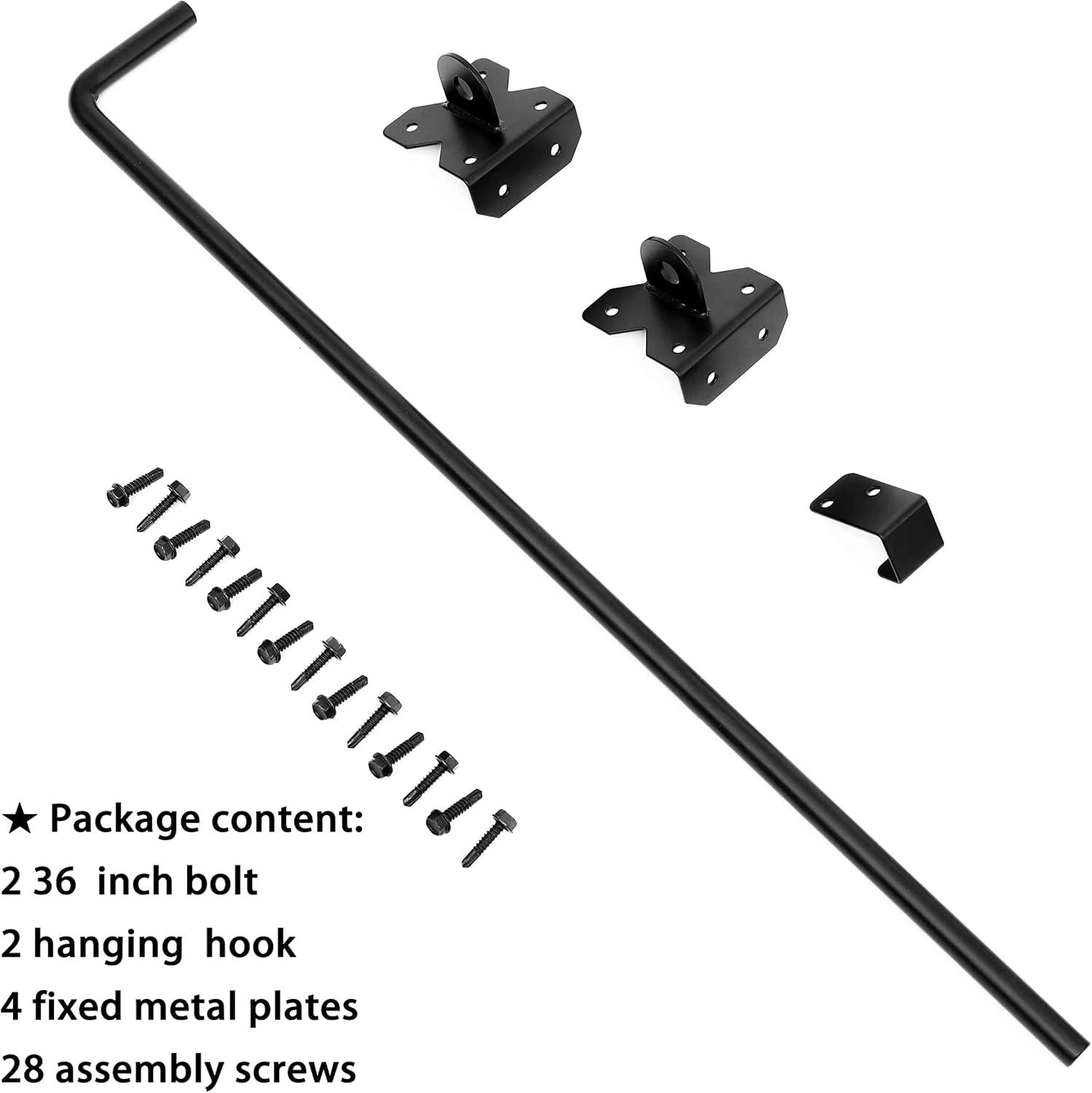 Cane Bolt Drop Rod Gate Drop Pin 36in Heavy Duty Steel-2 Pack