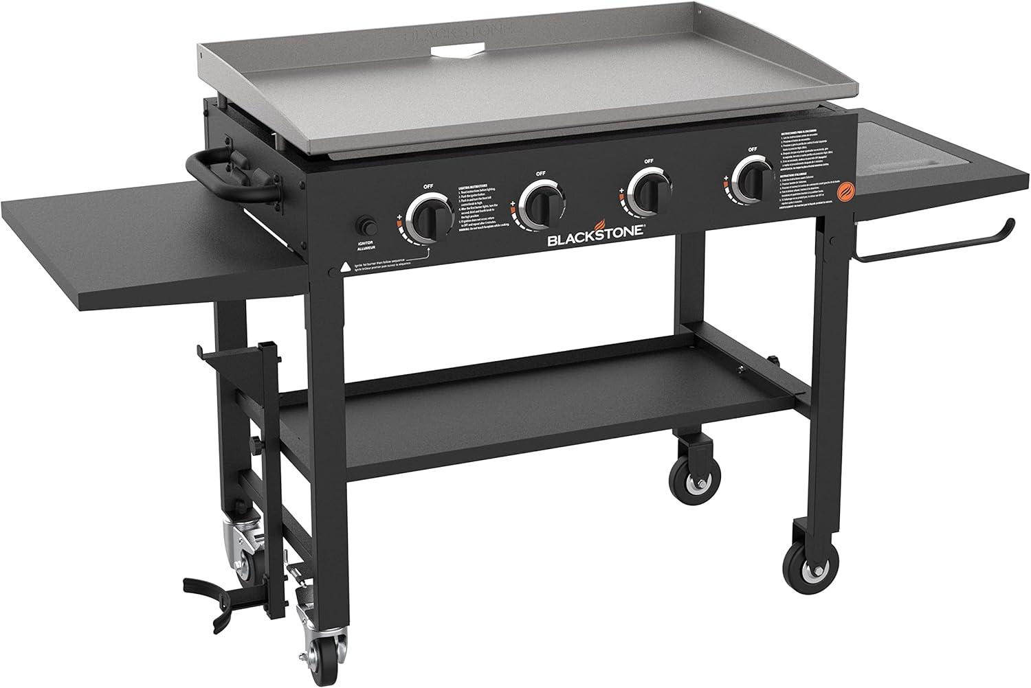 Blackstone 36" Stainless Steel Propane Gas Griddle with Side Shelf