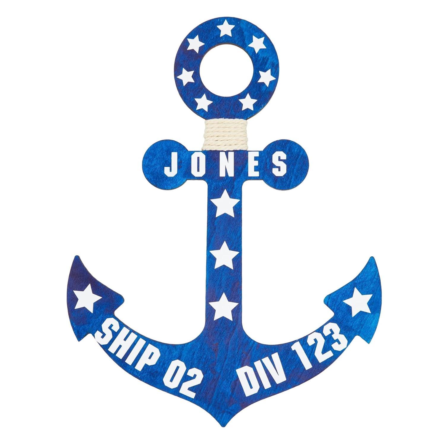 6 Pack Unfinished Wooden Anchors for Crafts, Nautical Wood Cutouts for DIY Projects, Nautical Decor (11.6 x 8.8 In)