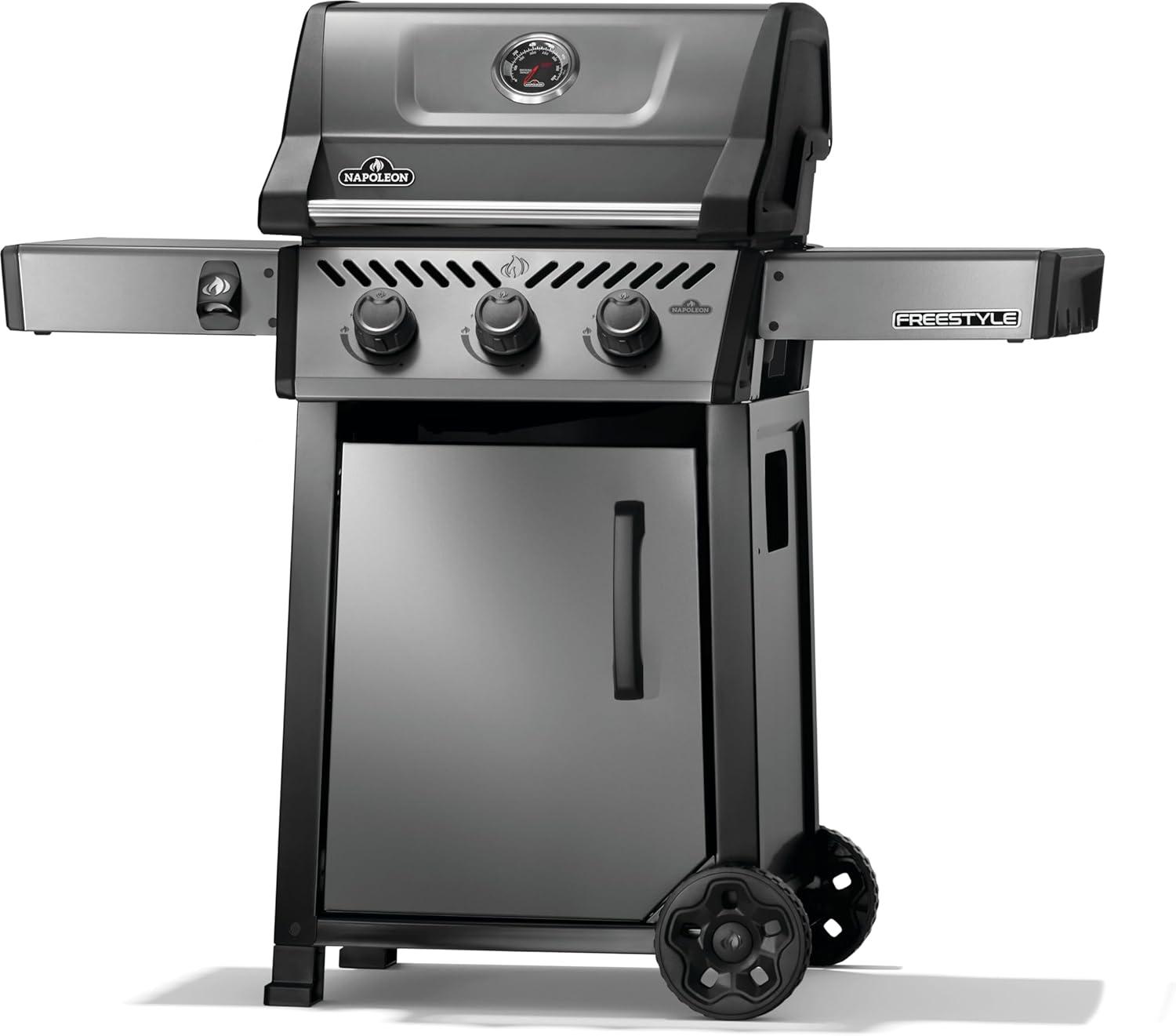 Napoleon 3 - Burner Free Standing 33000 BTU Gas Grill with Cabinet