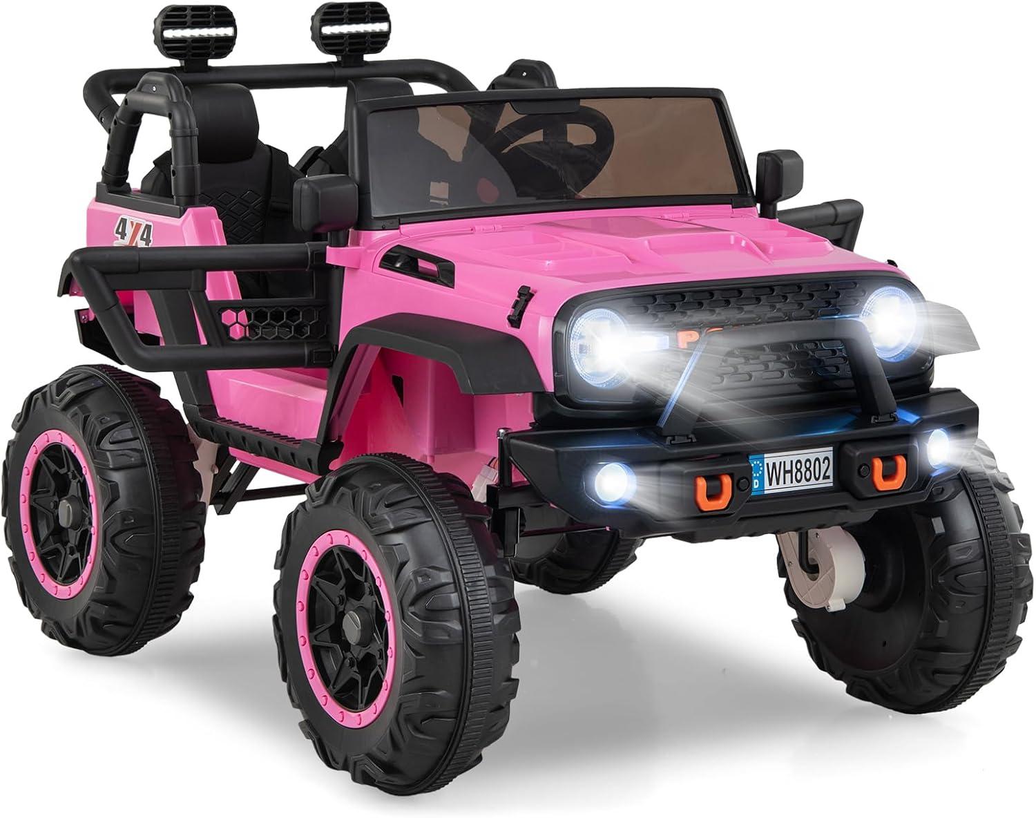 24V Pink 2-Seater Kids Ride-On SUV with Remote Control