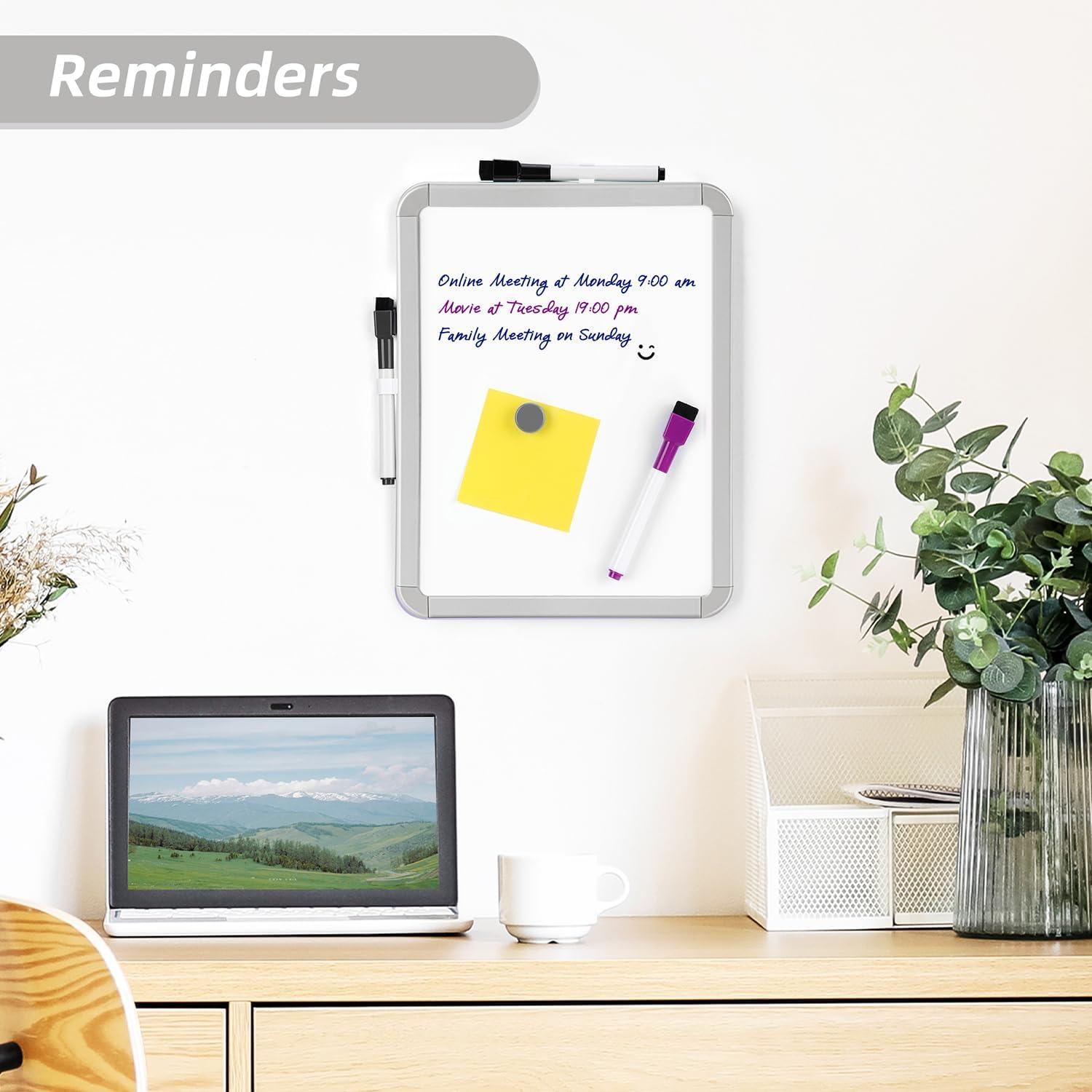 VUSIGN Small Dry Erase Whiteboard, 8.5 x 11 Inches White Board for Kids, Students, Fridge, Locker, Mini Dry Erase Board
