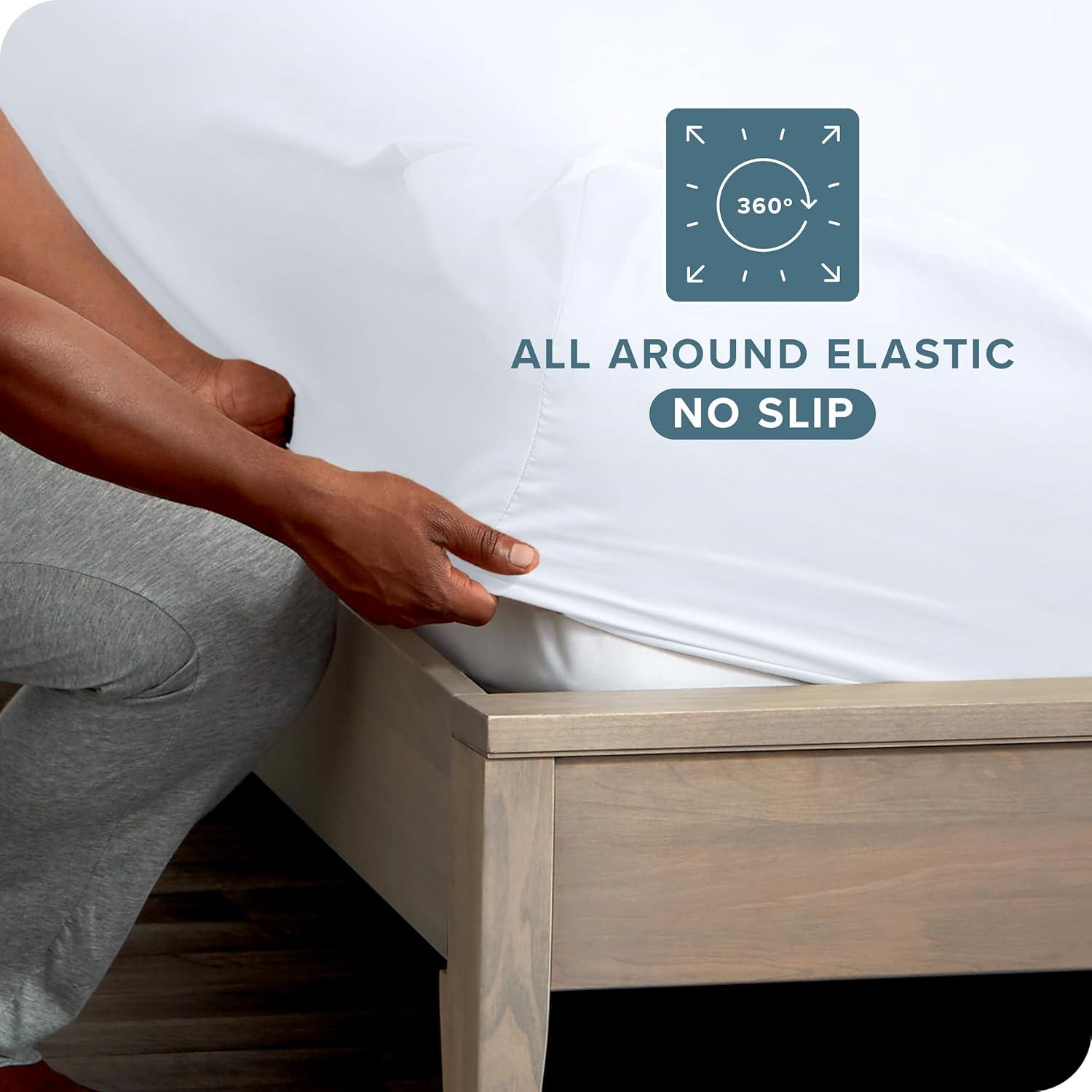 Bare Home Microfiber Fitted Sheet