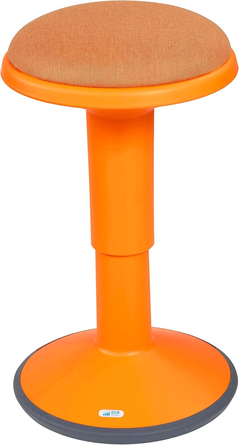 ECR4Kids ECR4Kids Sitwell Wobble Stool with Cushion, Adjustable Height, Active Seating