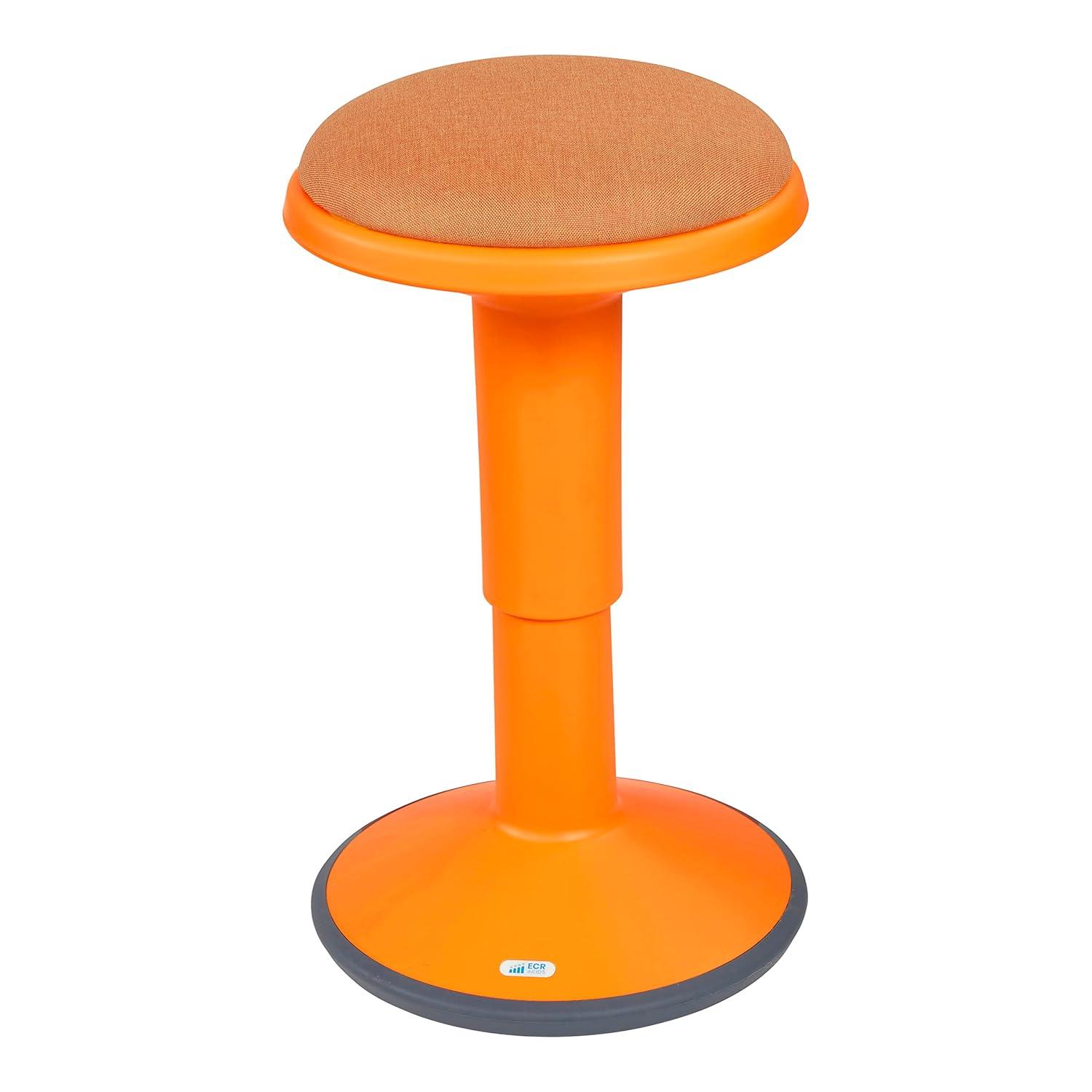 ECR4Kids ECR4Kids Sitwell Wobble Stool with Cushion, Adjustable Height, Active Seating